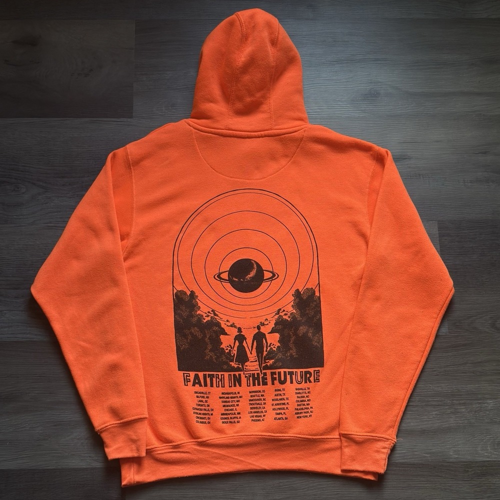 Faith In The Future Louis Tomlinson Hoodie Size M Orange Merch